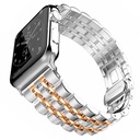 Apple Watch 44mm Uyumlu Kordon Metal Şerit Tasarımlı Luxury Paslanmaz KRD-14 Kayış