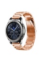 Samsung Gear S2 (20mm) Uyumlu Kordon Paslanmaz Metal Baklalı Tasarım KRD-04 Kayış