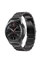 Samsung Gear S2 (20mm) Uyumlu Kordon Paslanmaz Metal Baklalı Tasarım KRD-04 Kayış