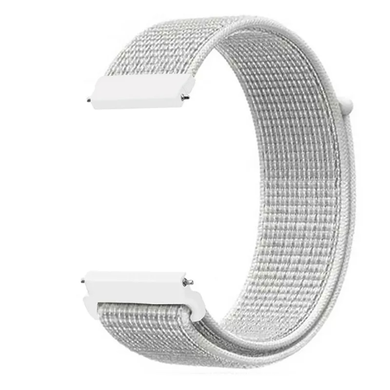 ​​Samsung Galaxy Watch 42mm (20mm) Uyumlu Kordon Hasır Örgü Cırt Cırtlı Terletmeyen Zore KRD-03 Kumaş Kayış