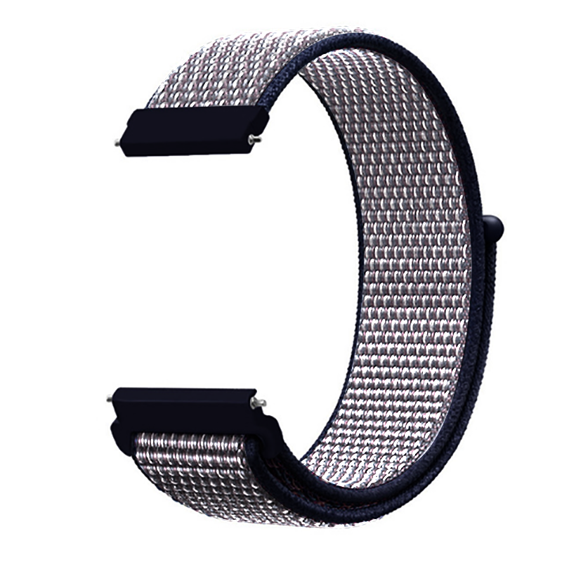 ​​Samsung Gear S3 (22mm) Uyumlu Kordon Hasır Örgü Cırt Cırtlı Terletmeyen Zore KRD-03 Kumaş Kayış