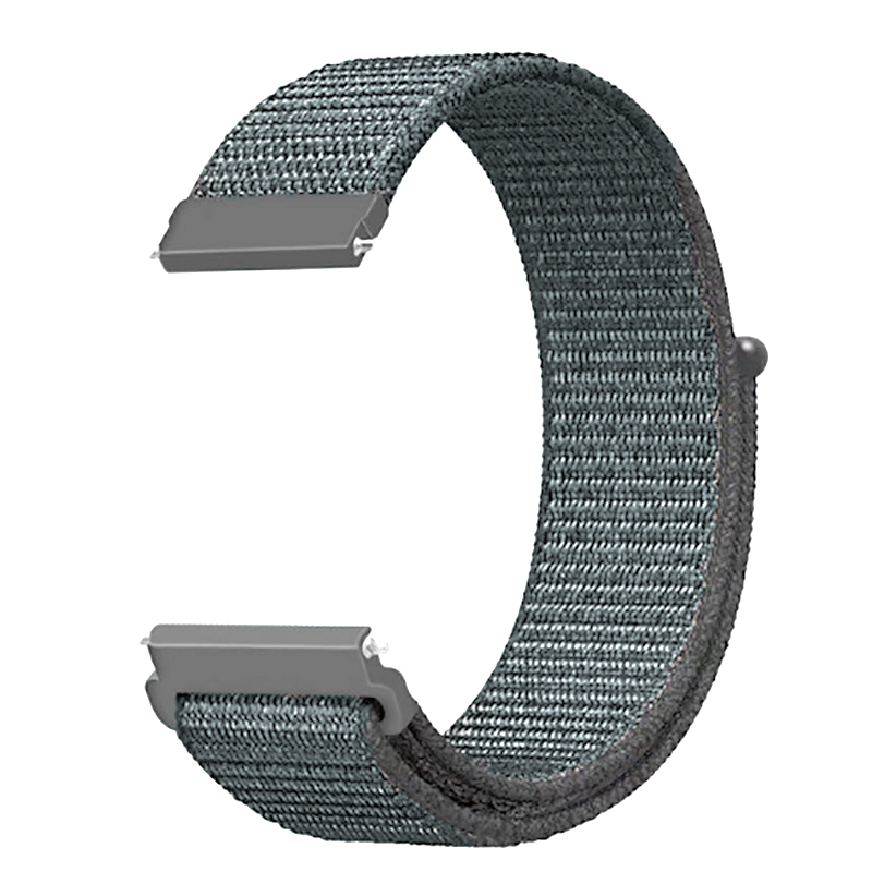 ​​Samsung Gear S3 (22mm) Uyumlu Kordon Hasır Örgü Cırt Cırtlı Terletmeyen Zore KRD-03 Kumaş Kayış