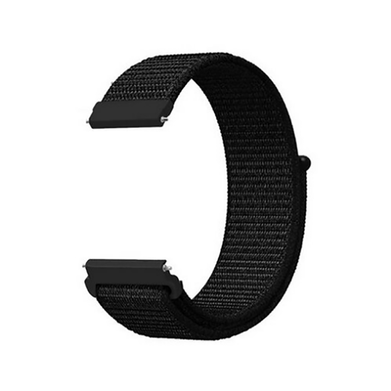 ​​Samsung Gear S3 (22mm) Uyumlu Kordon Hasır Örgü Cırt Cırtlı Terletmeyen Zore KRD-03 Kumaş Kayış