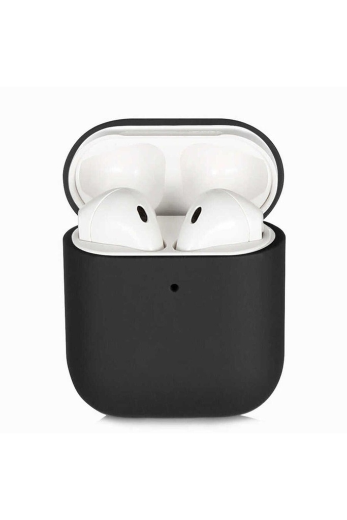 [RNZ-TA40664] Apple Airpods Uyumlu Kılıf Zore Silk Silikon (Siyah)