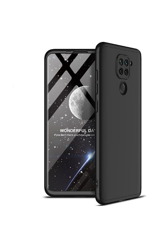 [RNZ-TA41509] Xiaomi Redmi Note 9 Uyumlu Kılıf Zore Ays Kapak (Siyah)