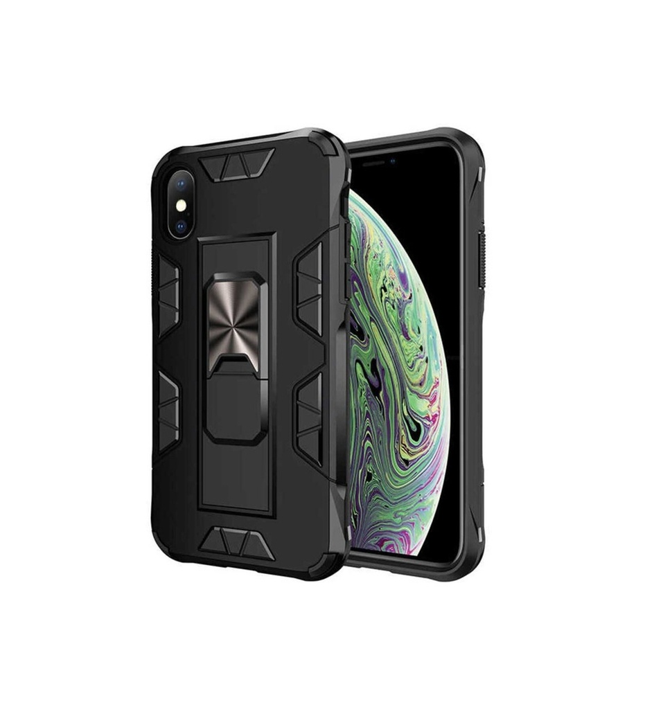 [RNZ-TA41249] Apple iPhone X Uyumlu Kılıf Zore Volve Kapak (Siyah)