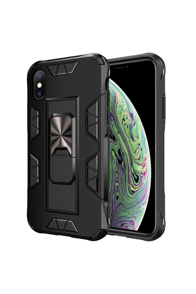 [RNZ-TA41255] Apple iPhone XS Uyumlu Kılıf Zore Volve Kapak (Siyah)