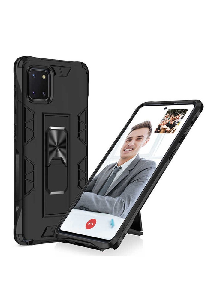 [RNZ-TA41303] Samsung Galaxy A81 (Note 10 Lite) Uyumlu Kılıf Zore Volve Kapak (Siyah)