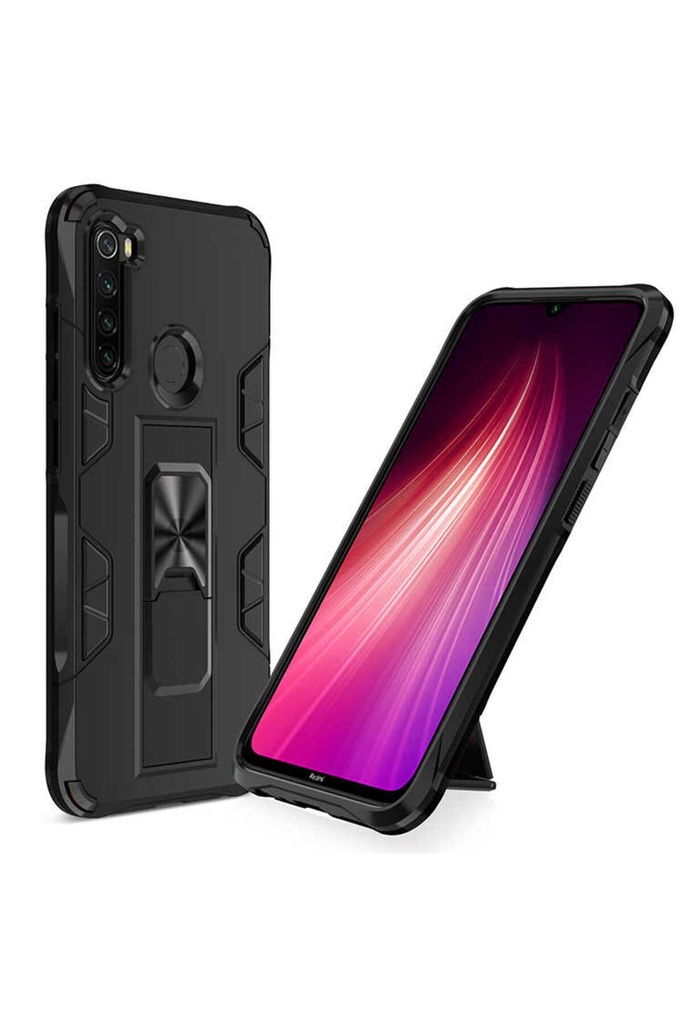 [RNZ-TA41309] Xiaomi Redmi Note 8 Uyumlu Kılıf Zore Volve Kapak (Siyah)