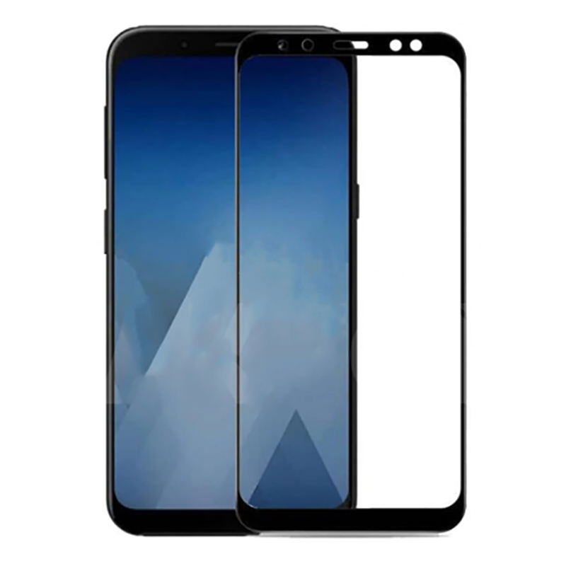 Samsung Galaxy A7 2018 Uyumlu Zore Kenarları Kırılmaya Dayanıklı Cam Ekran Koruyucu