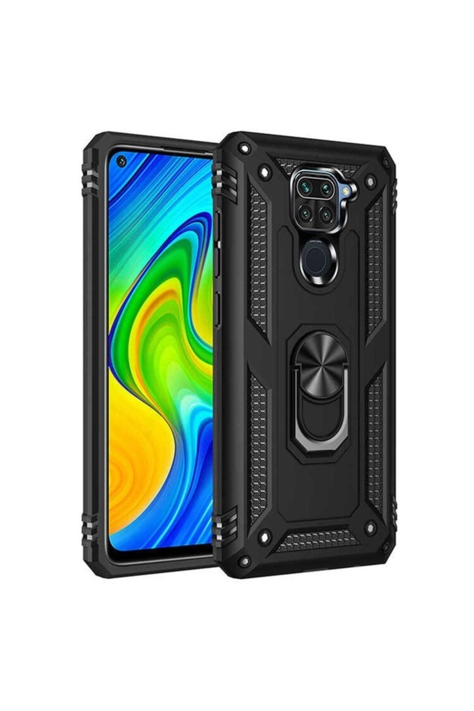[RNZ-TA41710] Xiaomi Redmi Note 9 Uyumlu Kılıf Zore Vega Kapak (Siyah)