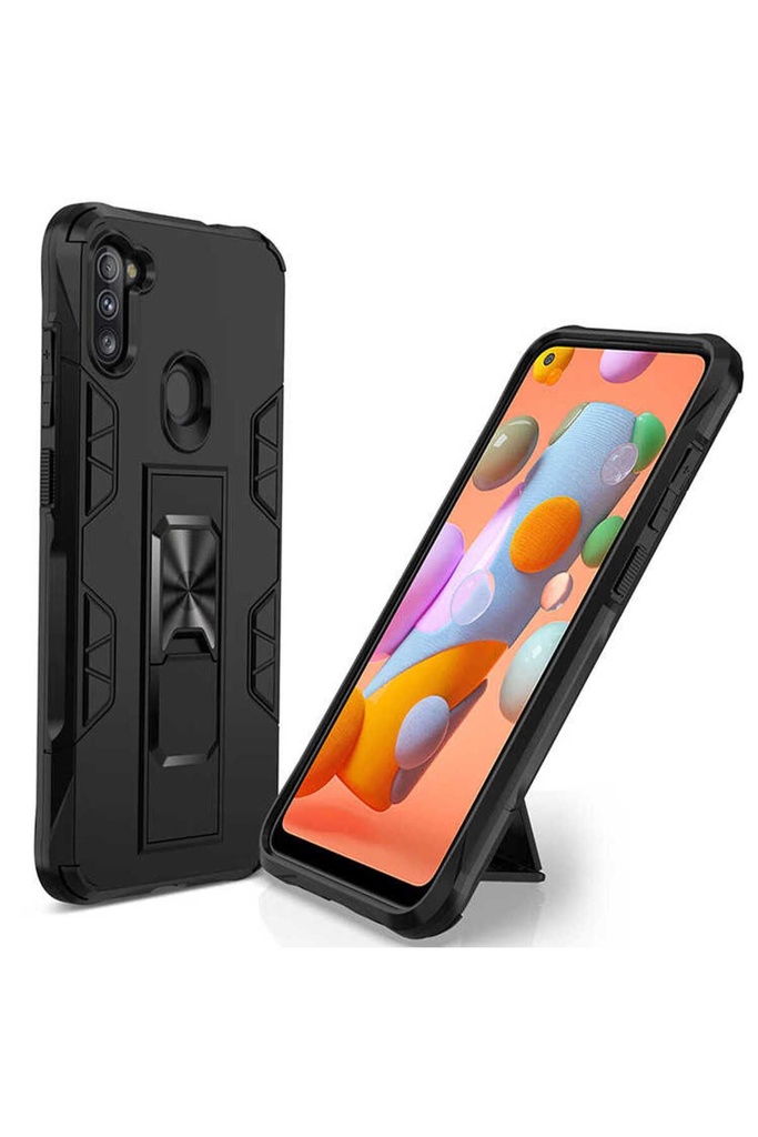 [RNZ-TA41768] Samsung Galaxy A11 Uyumlu Kılıf Zore Volve Kapak (Siyah)