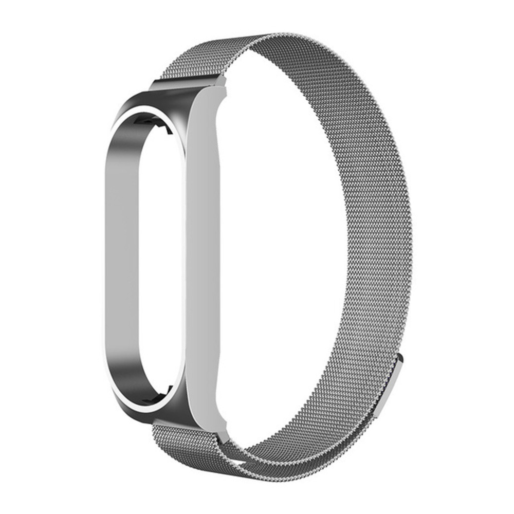 [RNZ-TA42186] Xiaomi Mi Band 5 Uyumlu Kordon Hasır Metal Mıknatıslı Örgü Zore KRD-01 Kayış (NO1)