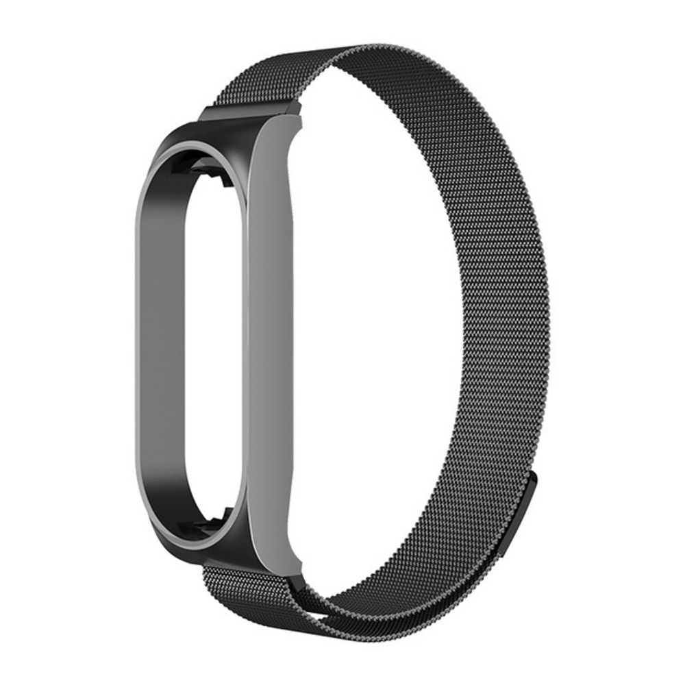 Xiaomi Mi Band 5 Uyumlu Kordon Hasır Metal Mıknatıslı Örgü Zore KRD-01 Kayış