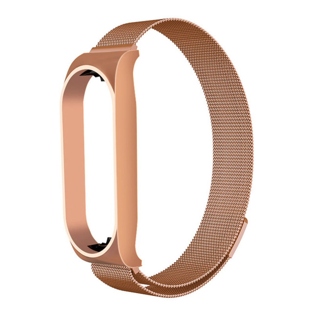 Xiaomi Mi Band 5 Uyumlu Kordon Hasır Metal Mıknatıslı Örgü Zore KRD-01 Kayış