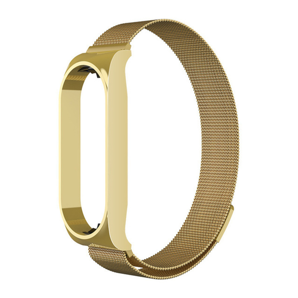 Xiaomi Mi Band 5 Uyumlu Kordon Hasır Metal Mıknatıslı Örgü Zore KRD-01 Kayış