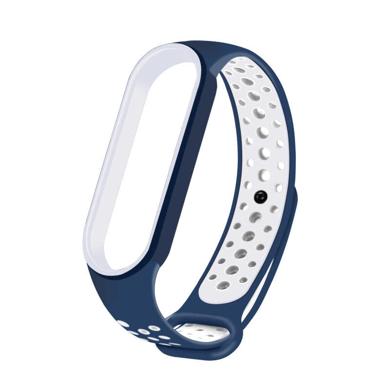 Xiaomi Mi Band 5 Uyumlu Kordon Silikon Esnek Yumuşak Delikli Spor KRD-02 Kayış