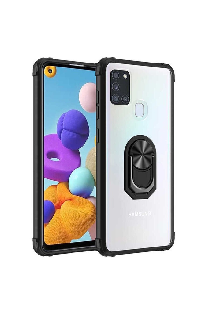 [RNZ-TA42351] Samsung Galaxy A21S Uyumlu Kılıf Zore Mola Kapak (Siyah)