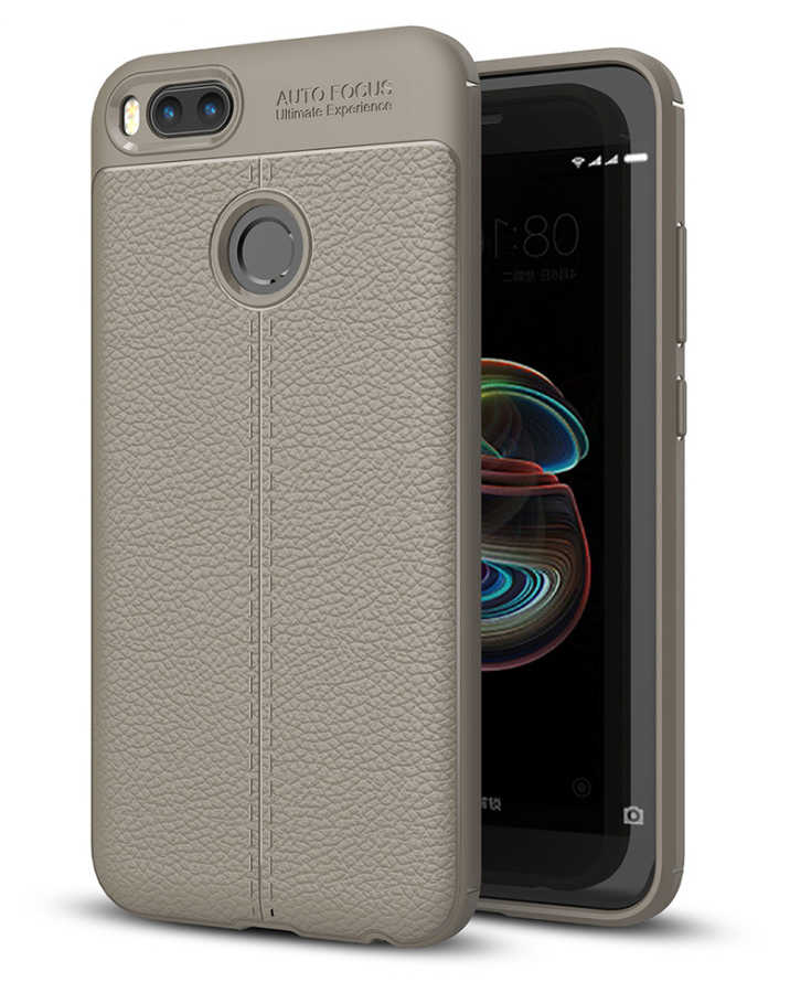 [RNZ-TA317] Xiaomi Mi 5x Uyumlu Kılıf Zore Niss Silikon Kapak (Gri)