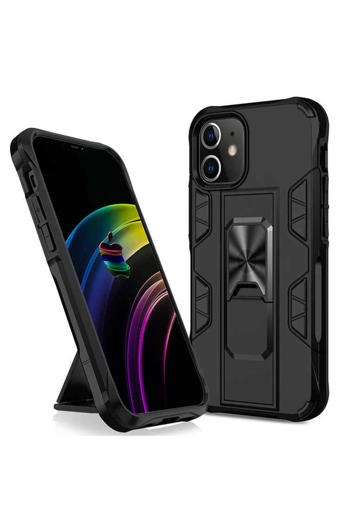 [RNZ-TA42729] Apple iPhone 12 Pro Max Uyumlu Kılıf Zore Volve Kapak (Siyah)