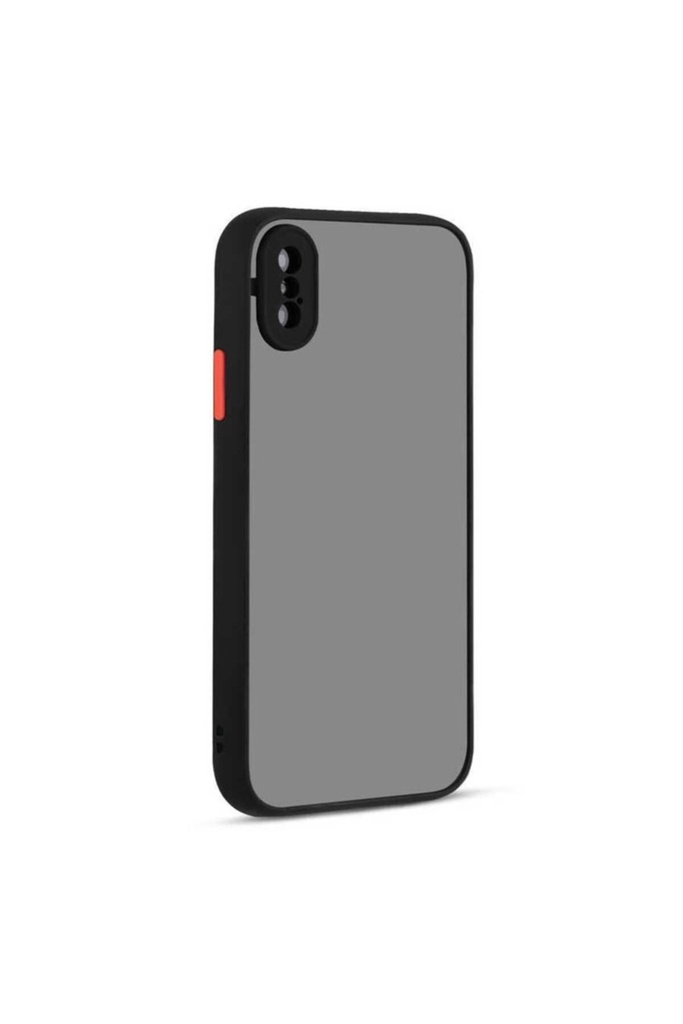 [RNZ-TA43005] Apple iPhone XS Max Uyumlu Kılıf Zore Hux Kapak (Siyah)