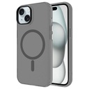 Apple iPhone 15 Plus Uyumlu Kılıf Zore M-safe Şarj Özellikli Buzlu Transparan C-Pro Sert Kapak