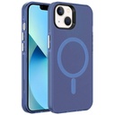 Apple iPhone 15 Plus Uyumlu Kılıf Zore M-safe Şarj Özellikli Buzlu Transparan C-Pro Sert Kapak