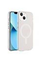 Apple iPhone 15 Plus Uyumlu Kılıf Zore M-safe Şarj Özellikli Buzlu Transparan C-Pro Sert Kapak