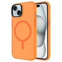 Apple iPhone 15 Plus Uyumlu Kılıf Zore M-safe Şarj Özellikli Buzlu Transparan C-Pro Sert Kapak
