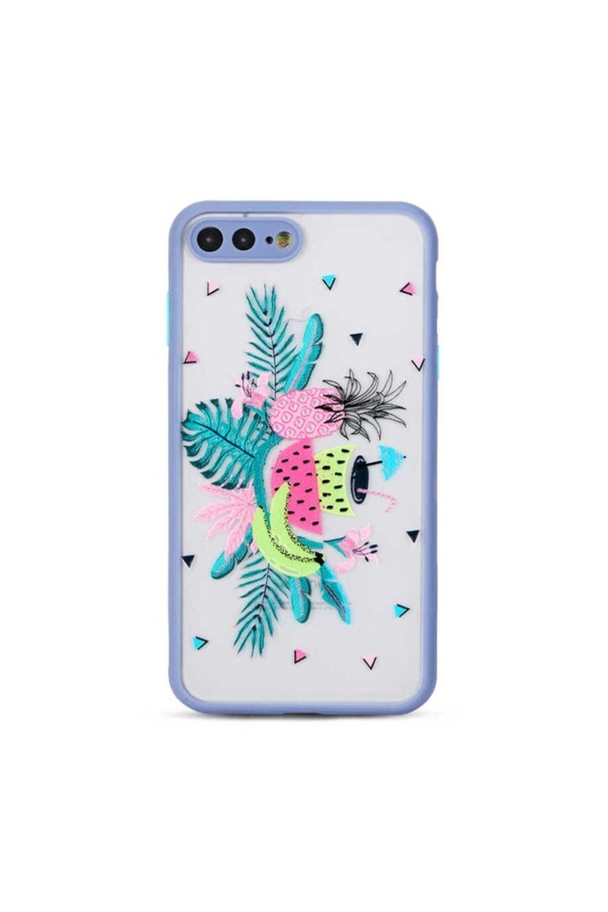 [RNZ-TA43346] Apple iPhone 8 Plus Uyumlu Kılıf Zore Fily Kapak (Mor)