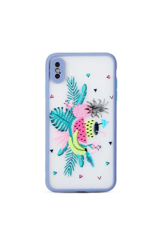 [RNZ-TA43350] Apple iPhone X Uyumlu Kılıf Zore Fily Kapak (Mor)