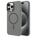Apple iPhone 15 Pro Uyumlu Kılıf Zore M-safe Şarj Özellikli Buzlu Transparan C-Pro Sert Kapak
