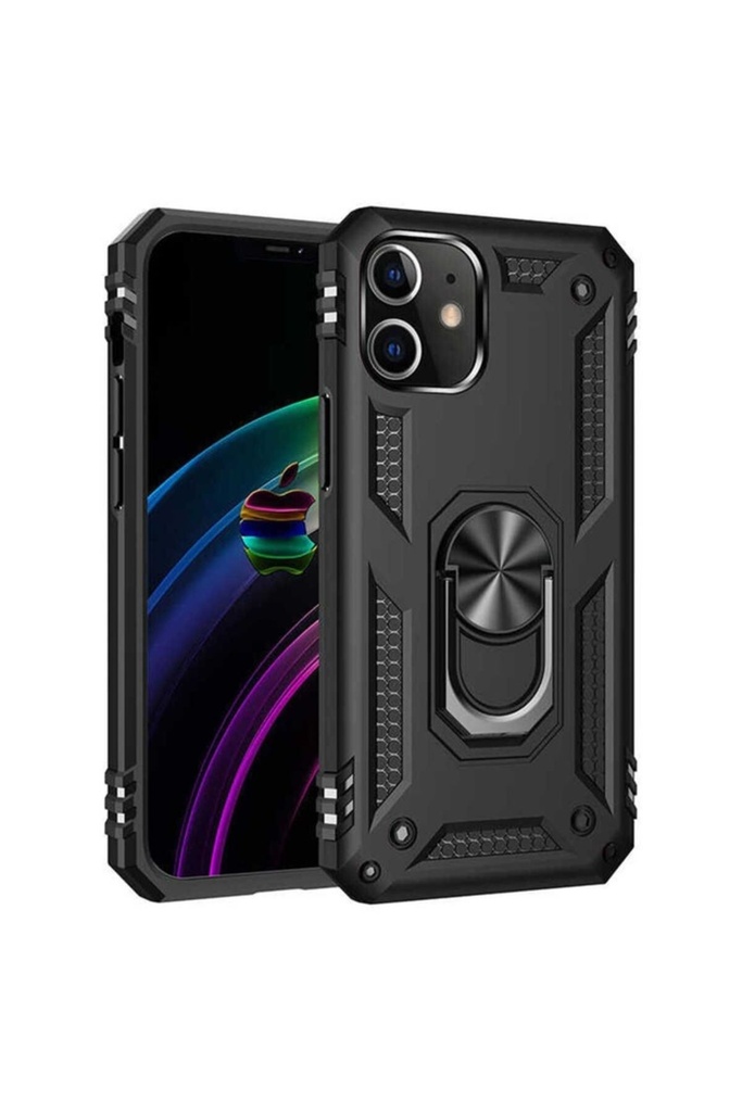 [RNZ-TA43551] Apple iPhone 12 Mini Uyumlu Kılıf Zore Vega Kapak (Siyah)