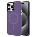Apple iPhone 15 Pro Max Uyumlu Kılıf Zore M-safe Şarj Özellikli Buzlu Transparan C-Pro Sert Kapak