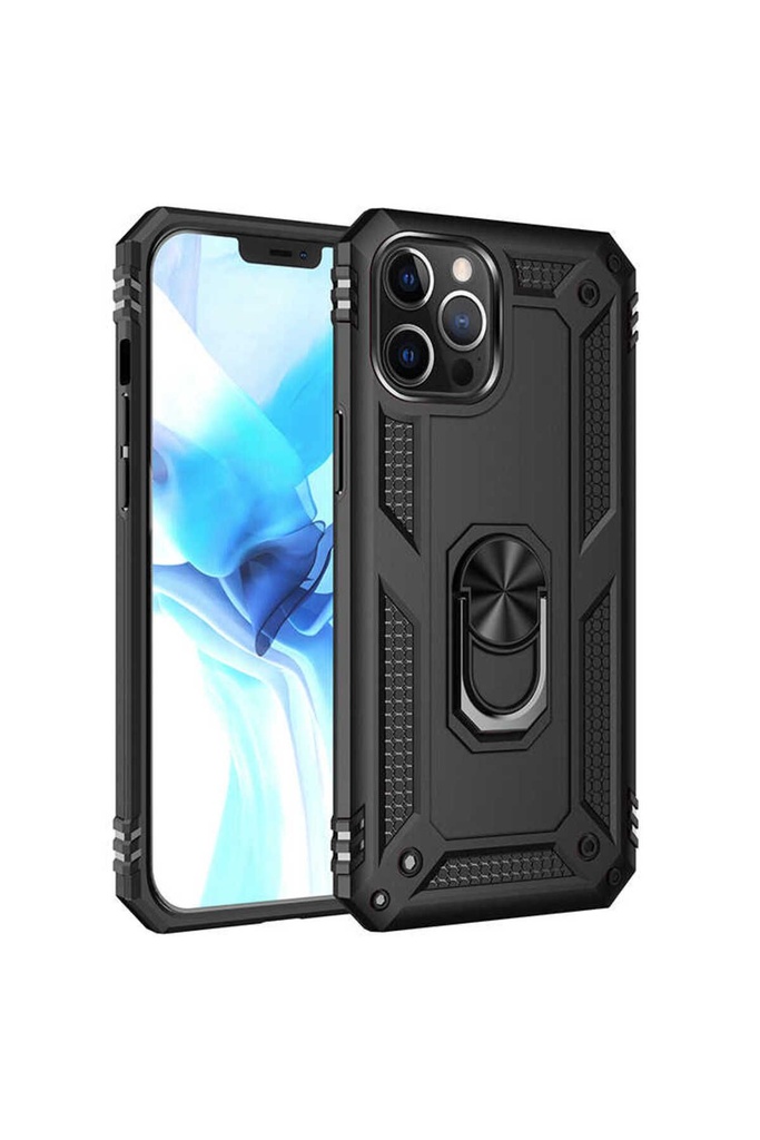 [RNZ-TA43557] Apple iPhone 12 Pro Uyumlu Kılıf Zore Vega Kapak (Siyah)