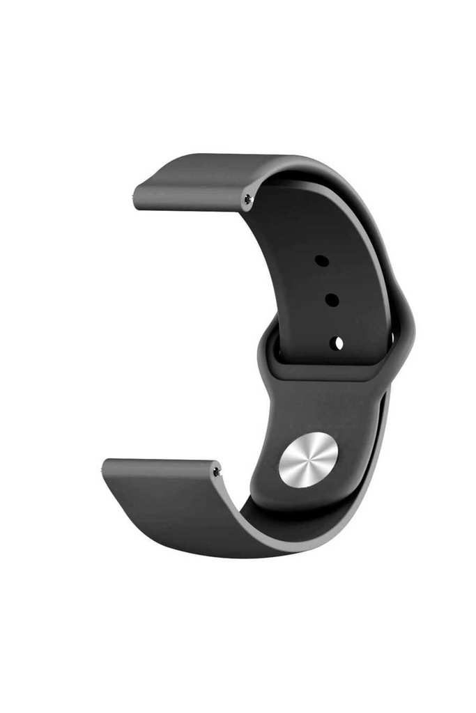 [RNZ-TA43756] Samsung Gear S2 20mm Uyumlu Kordon Klasik Yumuşak Geçmeli Spor KRD-11 Kayış (Siyah)