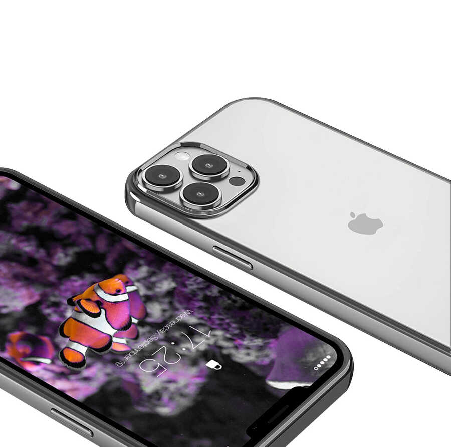 [RNZ-TA58981] Apple iPhone 13 Pro Uyumlu Kılıf Zore Pixel Kapak (Siyah)