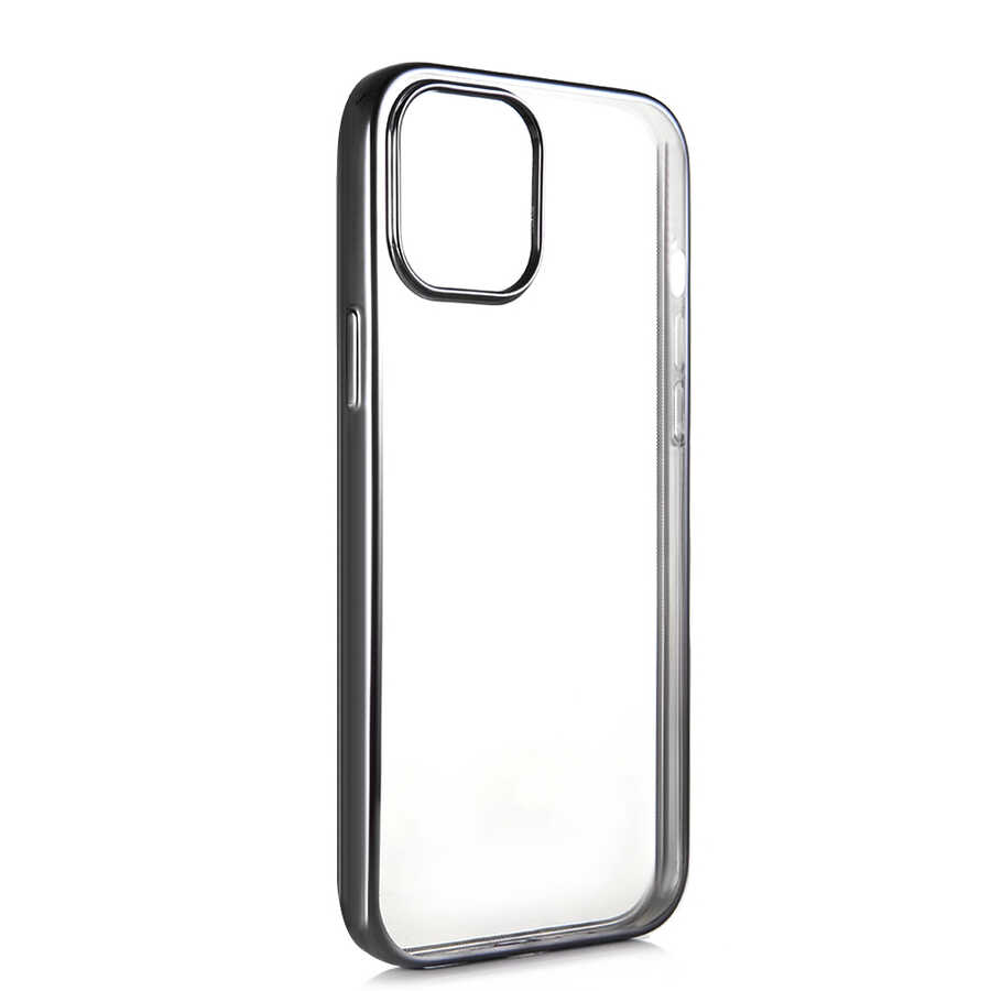 [RNZ-TA44171] Apple iPhone 12 Mini Uyumlu Benks Magic Glitz Ultra-Thin Transparent Protective Soft Kapak (Siyah)