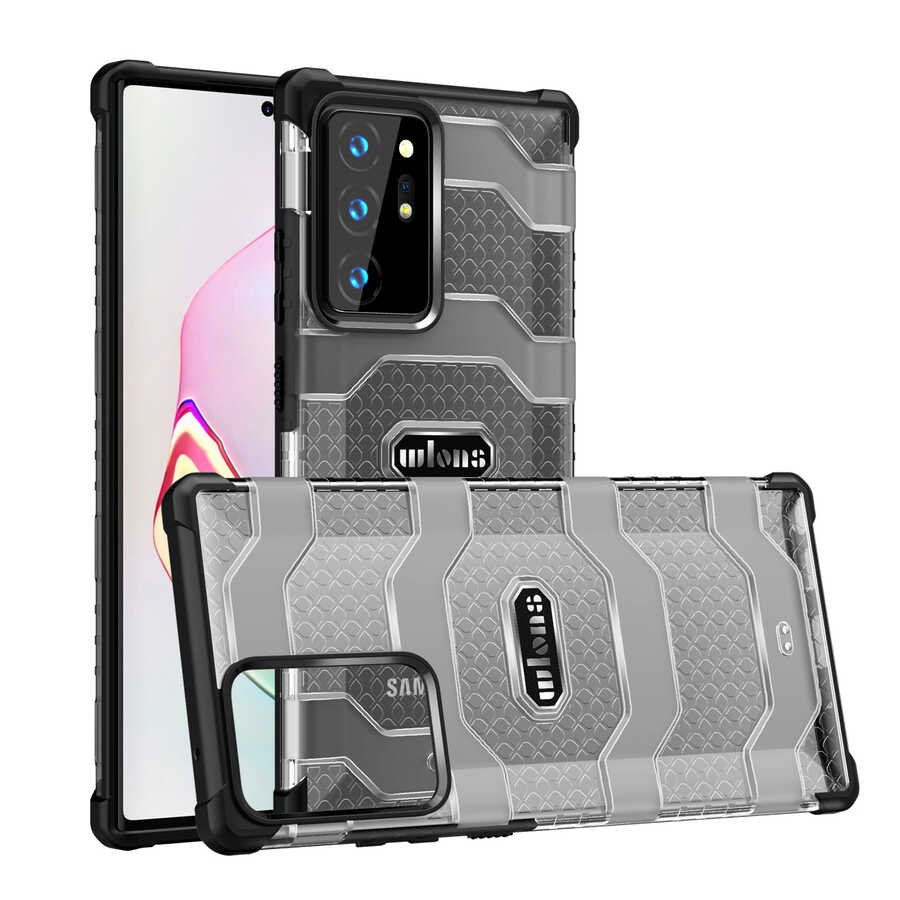 [RNZ-TA44205] Samsung Galaxy Note 20 Ultra Uyumlu Kılıf Wlons Mit Kapak (Siyah)