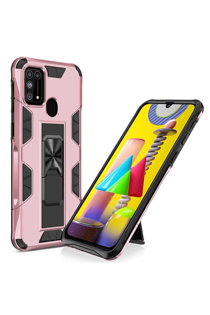 [RNZ-TA44554] Samsung Galaxy M31 Uyumlu Kılıf Zore Volve Kapak (Siyah)