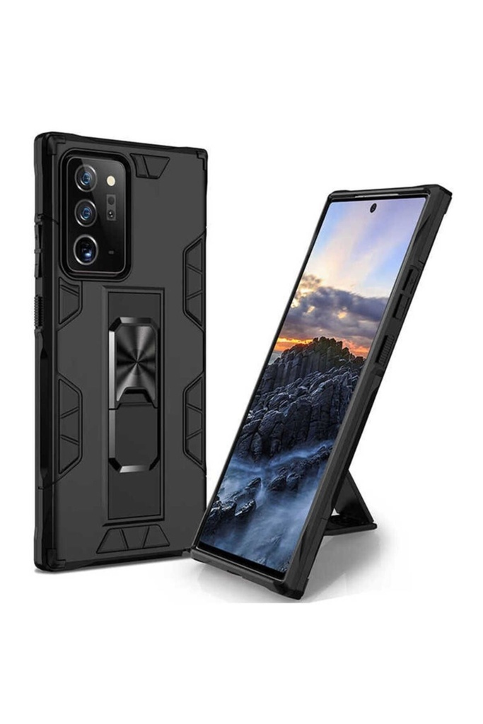 [RNZ-TA44566] Samsung Galaxy Note 20 Ultra Uyumlu Kılıf Zore Volve Kapak (Siyah)