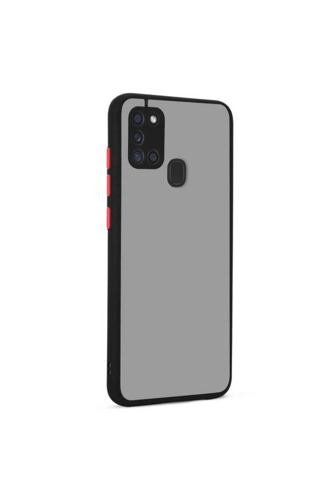 [RNZ-TA44690] Samsung Galaxy A21S Uyumlu Kılıf Zore Hux Kapak (Siyah)