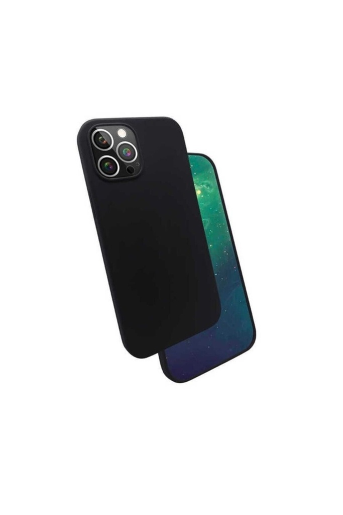 [RNZ-TA44655] Apple iPhone 12 Pro Uyumlu Kılıf Zore Silk Silikon (Siyah)