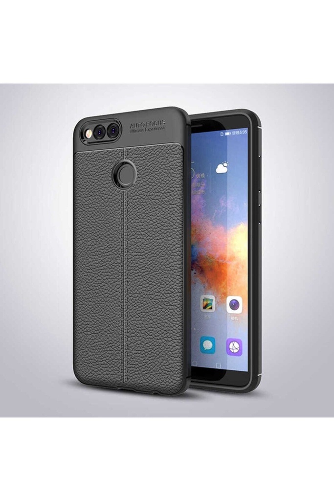 [RNZ-TA2904] Huawei Honor 7X Uyumlu Kılıf Zore Niss Silikon Kapak (Siyah)