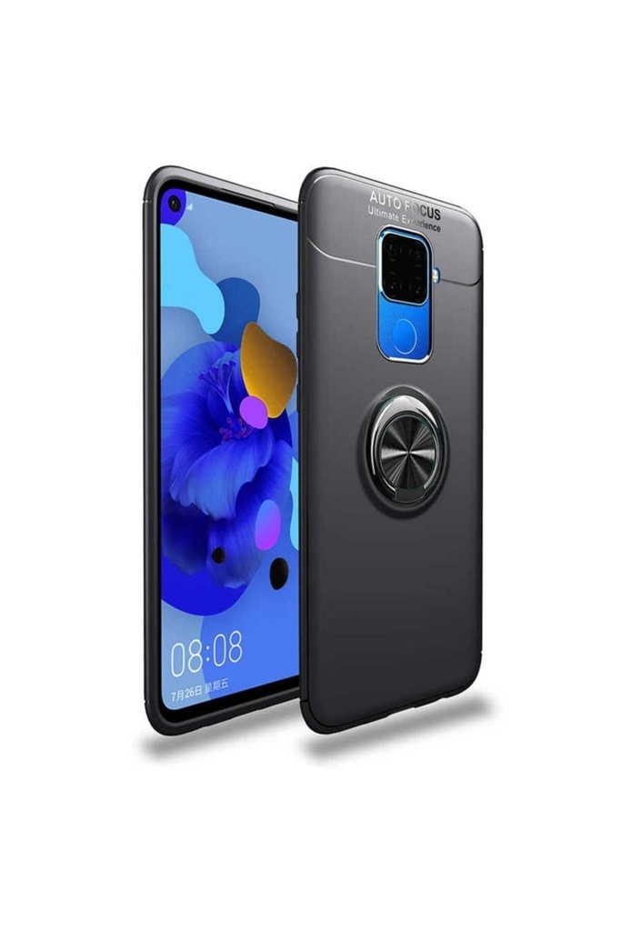 [RNZ-TA45151] Huawei Mate 30 Lite Uyumlu Kılıf Zore Ravel Silikon Kapak (Siyah)
