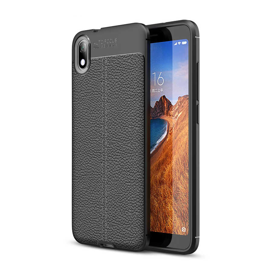 [RNZ-TA45181] Xiaomi Redmi 7A Uyumlu Kılıf Zore Niss Silikon Kapak (Siyah)