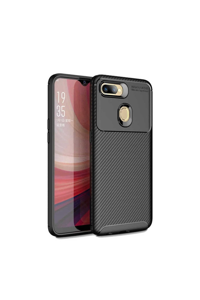 [RNZ-TA45234] Oppo A5S Uyumlu Kılıf Zore Negro Silikon Kapak (Siyah)