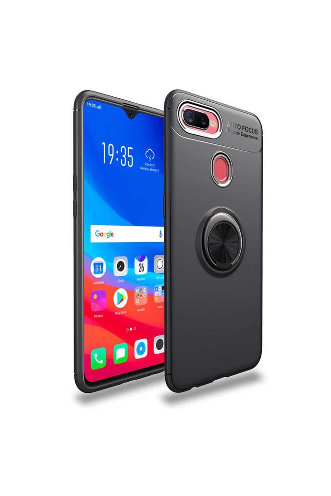 [RNZ-TA45193] Oppo A7X Uyumlu Kılıf Zore Ravel Silikon Kapak (Siyah)