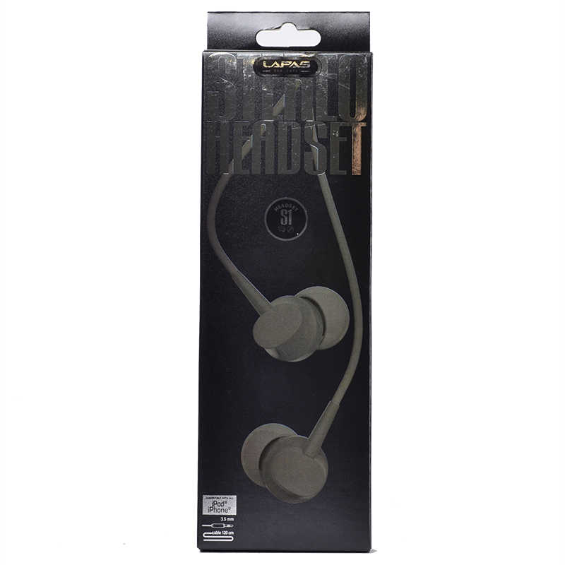 [RNZ-TA35460] Lapas S1 3.5mm Mp3 Stereo Kulaklık (Siyah)