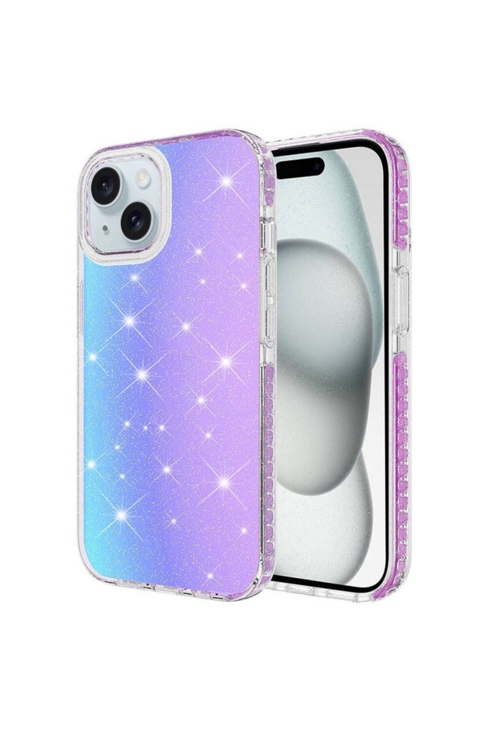 Apple iPhone 15 Plus Uyumlu Kılıf Parlak Renk Geçişli Zore Velle Kapak